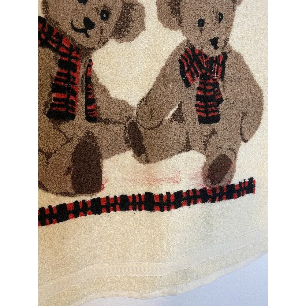 Vintage R. A. Briggs Bear Bath Towel Cotton NWOT